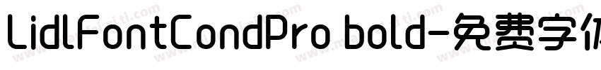 LidlFontCondPro bold字体转换